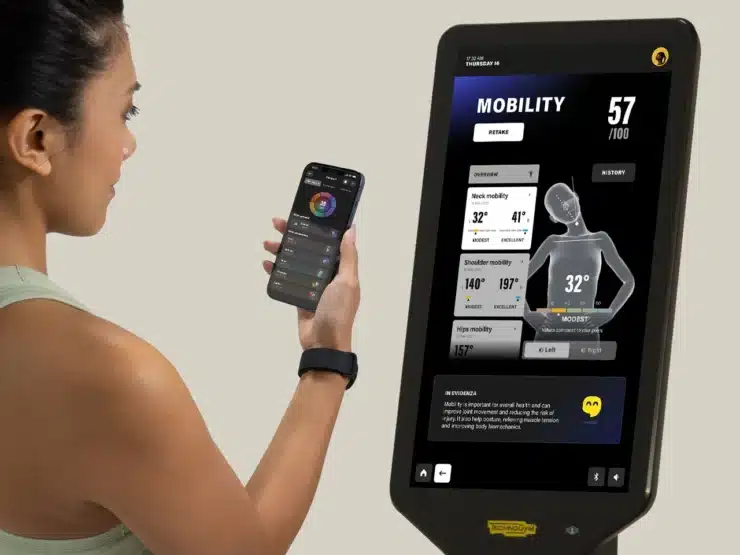 Begeleiding vanaf dag één Je start altijd met een intake en persoonlijke uitleg. We zorgen dat het systeem volledig op jou wordt ingesteld en begeleiden je in je eerste trainingen. Inclusief Technogym Check-up Bij de start doen we een uitgebreide meting met de Technogym Check-up. Hiermee krijgen we inzicht in jouw kracht, mobiliteit en belastbaarheid. Op basis van deze gegevens wordt het Biocircuit volledig afgestemd op jouw lichaam en jouw doelstellingen. Zo weet je zeker dat je effectief én verantwoord traint vanaf de eerste training. Ook daarna blijven we je begeleiden en bijsturen waar nodig.